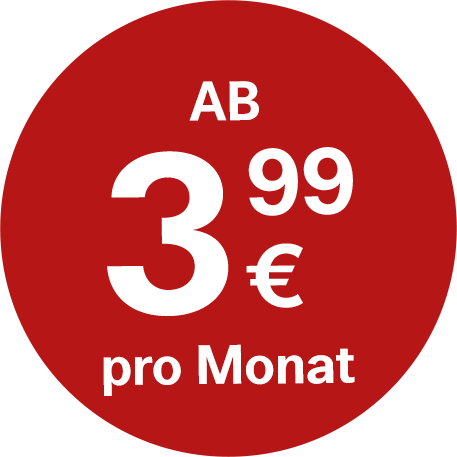 Ab 3,99 Euro pro Monat