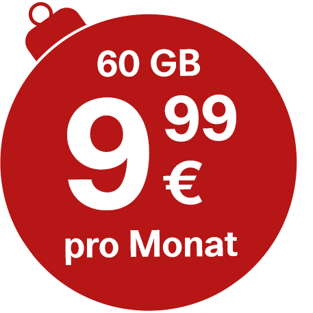 60 GB für nur 9,99 Euro im Monat