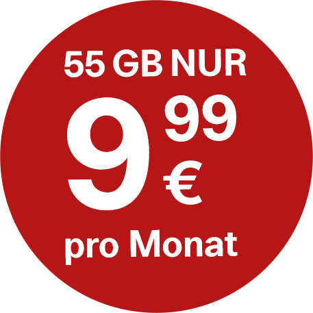 55 GB für nur 9,99 Euro im Monat